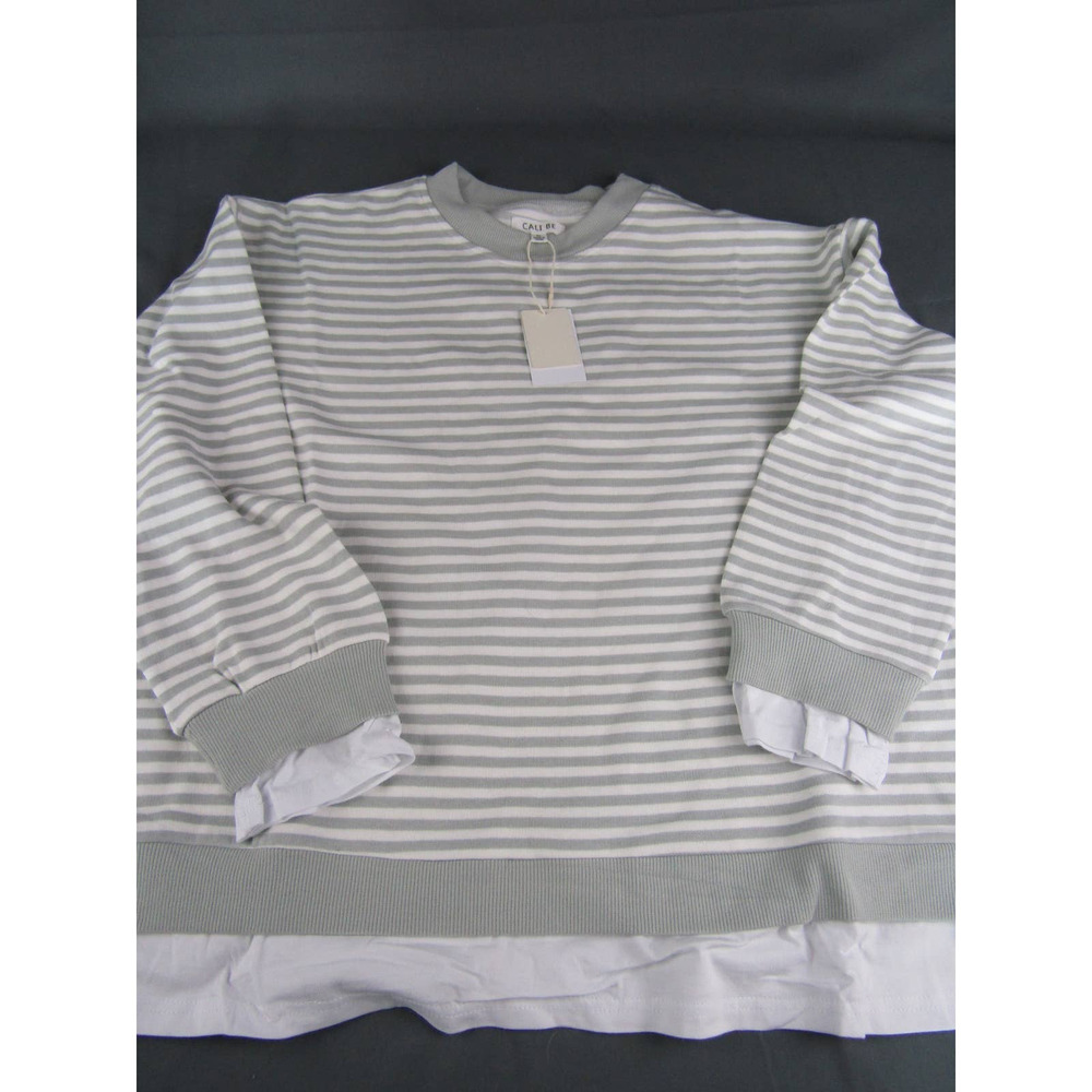 Cali Be Adult Striped Pullover Top Womens  Medium Sweatshirt‎ Nautical Coastal